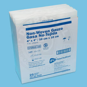CAJA GASA ESTÉRIL 4" X 4" 4 PLG (50 SOBRE X CAJA)
